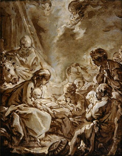 La Lumiere du Monde（油彩・紙・パネル） 作： François Boucher