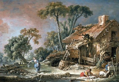 農家が建つ風景 作： François Boucher