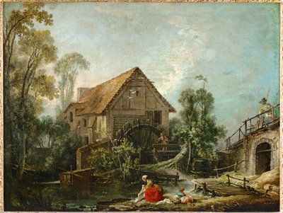 Le moulin - 粉ひき場... 作： François Boucher