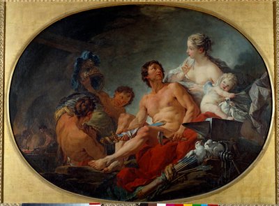 バルカンの鍛冶屋 フランソワ・ブーシェ（1703-1770）作 1747年 日 0,94x1,27 m 作： François Boucher