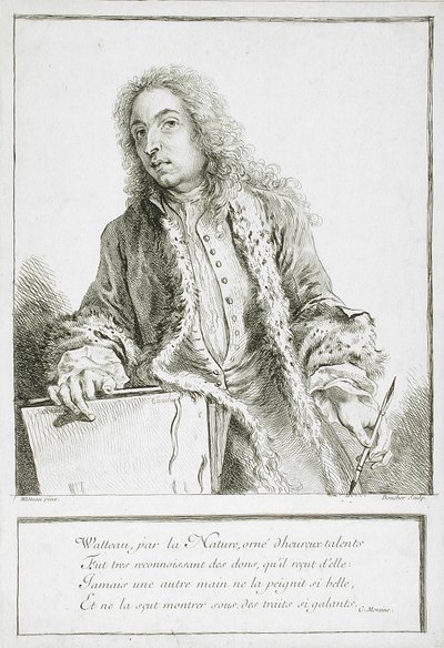 アントワーヌ・ワトーの肖像 作： François Boucher