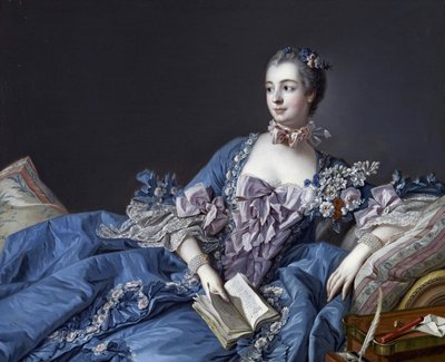 ポンパドゥール侯爵夫人の肖像（1721年～1764年）（Portrait de Jeanne Antoinette Poisson, marquise de Pompadour (dite Madame de Pompadour) 作： François Boucher