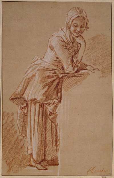立つ農家の少女 作： François Boucher