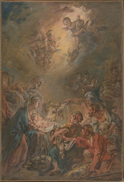 『羊飼いたちの礼拝』 作： François Boucher
