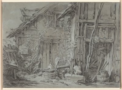 荒れ果てた農家 作： François Boucher