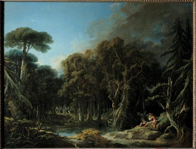 森 絵画 フランソワ・ブーシェ（1703-1770） 1740年 日1,31x1,63 m 作： François Boucher