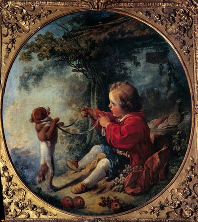 科学者の犬 フランソワ・ブーシェ（1703-1770）作 18世紀 Choletn Museum of Art and History 作： François Boucher