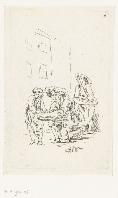 2人の路上販売業者 作： François Boucher