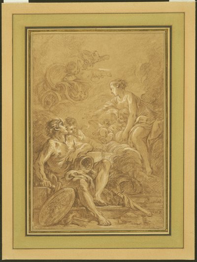 ヴィーナス、ヴァルカンにエネアスのために武器を作るよう命じる 作： François Boucher