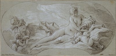 ヴィーナスはネクターでキューピッドを酔わせる 作： François Boucher