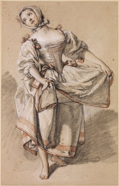 若い国の女の子のダンス 作： François Boucher