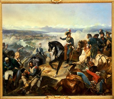 9月23日、チューリッヒの戦いでマッセナ将軍が勝利。 作： Francois Bouchot