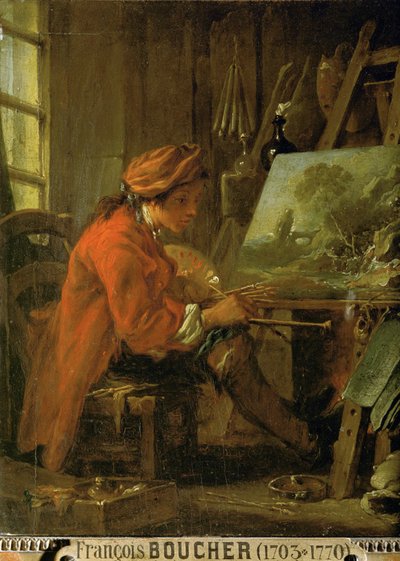 フランソワ・ブーシェ、自画像... 作： Francois Bouchot