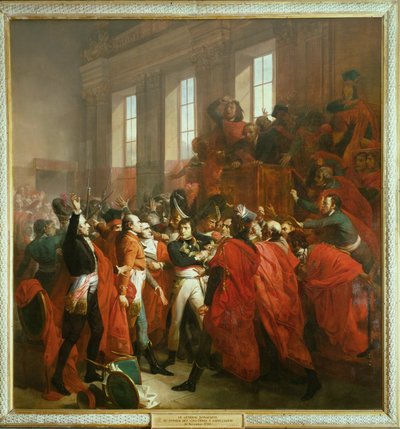 サン＝クルーでの五百人会議でのボナパルト将軍 ... 作： Francois Bouchot