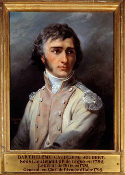 少尉の制服を着たバルテルミー・ジュベール（1769 - 1799）の肖像 作： Francois Bouchot