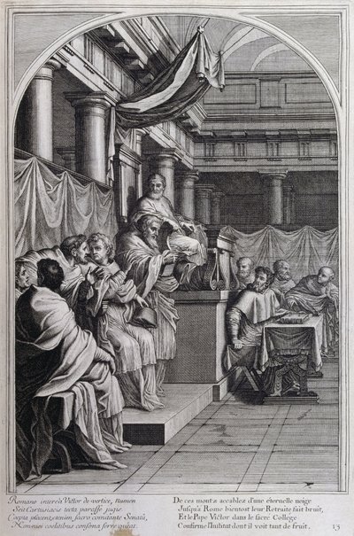 1660年、パリで制作された「シャルトル騎士団の創設者、聖ブルーノの生涯」からの挿絵。Eustache Le Sueurの絵画とFran Sois Chauveauのエングレービングによる ©UIG/Leemage 作： Francois Chauveau