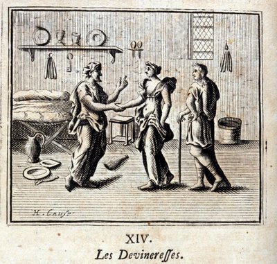 デビネレスのことジャン・ド・ラ・フォンテーヌ（1621-95）の寓話。挿絵はフランソワ・ショーボー（1613-1676）。1728年の版。 作： Francois Chauveau