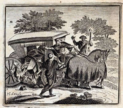 治療と死。ジャン・ド・ラ・フォンテーヌ（1621-95）の寓話。挿絵はフランソワ・ショーボー（1613-1676）。1728年の版。 作： Francois Chauveau