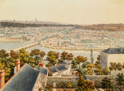 セントクラウドの高さからのパリの眺め、1791年 作： Francois Debret