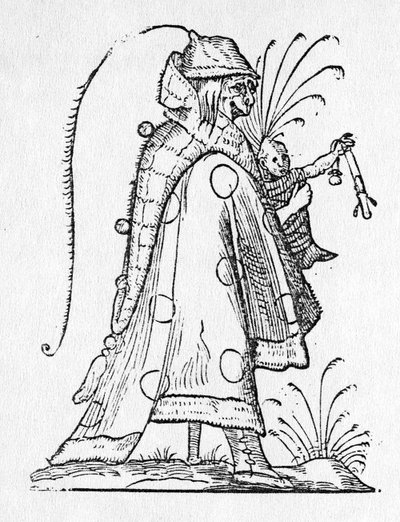 フランソワ・デスプレによる「パンタグルエルのユーモラスな夢」のイラスト、1565年発行 作： Francois Desprez