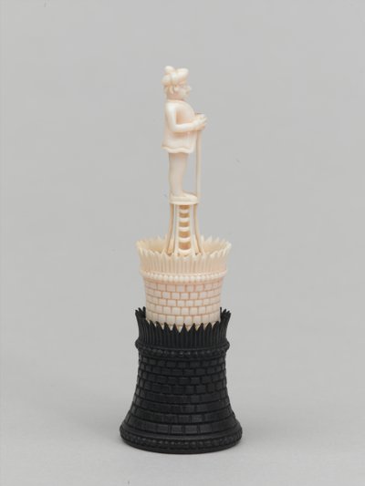 ブラックルーク、チェスの駒、インド、1820年頃 作： Francois Dubois