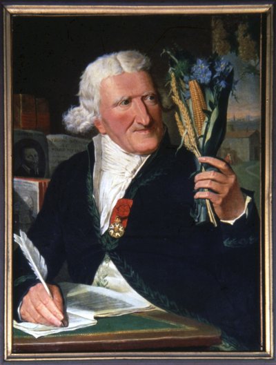 バットとジャガイモの花を持つパルメンティエ 作： Francois Dumont