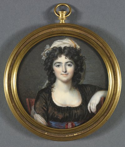 茶色のドレスを着た女性の肖像、1795年。 作： Francois Dumont
