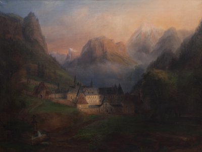 グランド・シャルトルーズ修道院全景 1870年 （油彩・カンヴァス） 作： Francois Edme Ricois