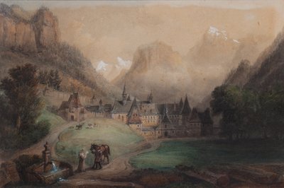 ラ・グランド・シャルトルーズ 1869年 （水彩・紙） 作： Francois Edme Ricois