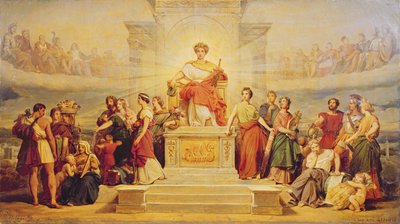 パリ市の寓話、オテルドヴィルの装飾についての研究、1842年 作： Francois Edouard Picot