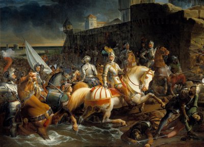 オマール公フランソワ1世（1519-1563）によるカレーの占領（1月9日 作： Francois Edouard Picot