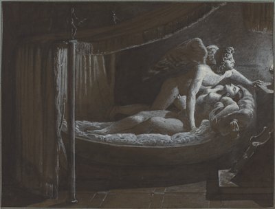 ランプを消すプシュケーを持つキューピッド 作： Francois Edouard Picot