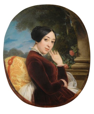 歌手兼作曲家のポーリン・ヴィアルドの肖像 1821-1910, 1844. 作： Francois Edouard Picot