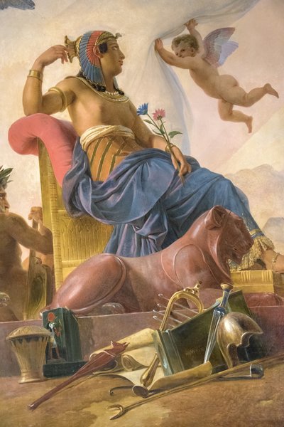 研究と天才は古代エジプトをギリシャに捧げる 作： Francois Edouard Picot
