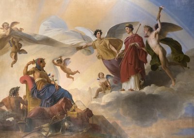 研究と天才は古代エジプトをギリシャに捧げる 作： Francois Edouard Picot