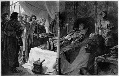 百年戦争：ベルナール・デュ・ゲスクリンの死（1320年～1380年 作： Francois Edouard Zier