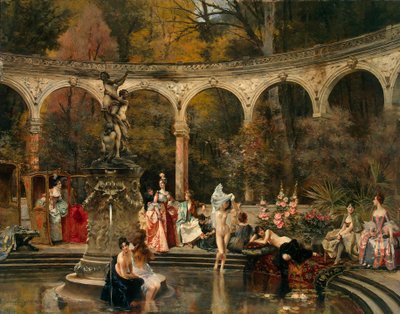 18世紀の宮廷婦人の入浴」、1888年。 作： Francois Flameng