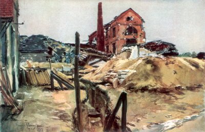 工場建物、ソワソン、1915年5月19日、1926年。 作： Francois Flameng