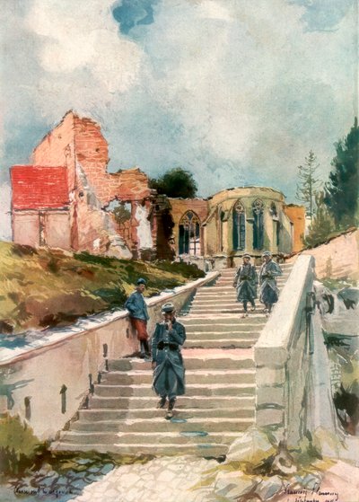 クレルモンアンアルゴンヌ教会、フランス、1915年、1926年。 作： Francois Flameng