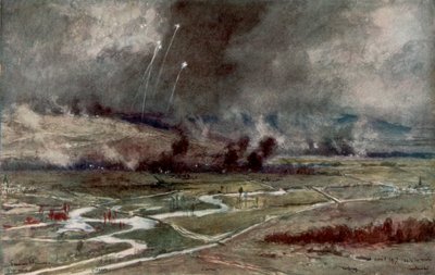 1917年4月16日、1926年、アイヌ北部のドイツ軍への攻撃。 作： Francois Flameng