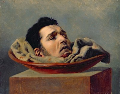 1825年にピュイで殺害された殺ギロチンの頭 作： Francois Gabriel de Becdelievre