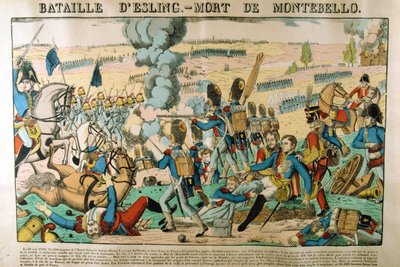 エスリングの戦い-モンテベロの死、1809年5月21日、c1835 作： Francois Georgin