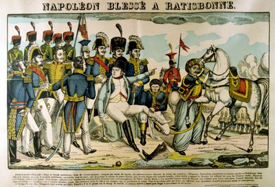 1809年4月、ラティスボンでナポレオンが負傷、c1835 作： Francois Georgin