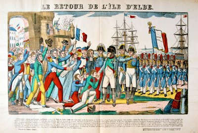 エルバ島からのナポレオンの帰還、1815年2月26日、c1835 作： Francois Georgin