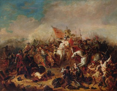 1066年のヘイスティングスの戦い 作： Francois Hippolyte Debon