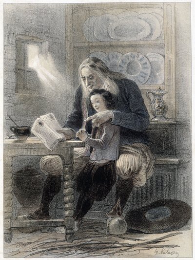 The man from Briec (Finistère) - in "Galerie armoricaine" by Lalaisse and Benoit. 作： Francois Hippolyte Lalaisse