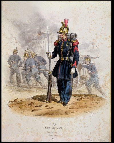 パリの消防士（消防士）1860 作： Francois Hippolyte Lalaisse