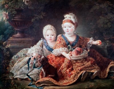 ベリー公（後のルイ16世）とプロヴァンス伯（後のルイ18世）の子供たち 作： Francois Hubert Drouais