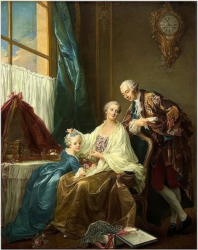 家族写真。 1756年 作： Francois Hubert Drouais