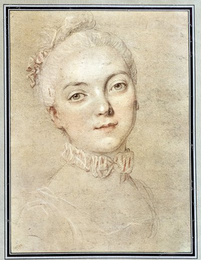 バリー伯爵夫人（またはマダム）ジャンヌ・ベキュの肖像（1743-1793年） - フランソワ・ドゥルエ作画 作： Francois Hubert Drouais